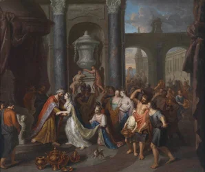 Das Zusammentreffen der Königin von Saba mit König Salomo